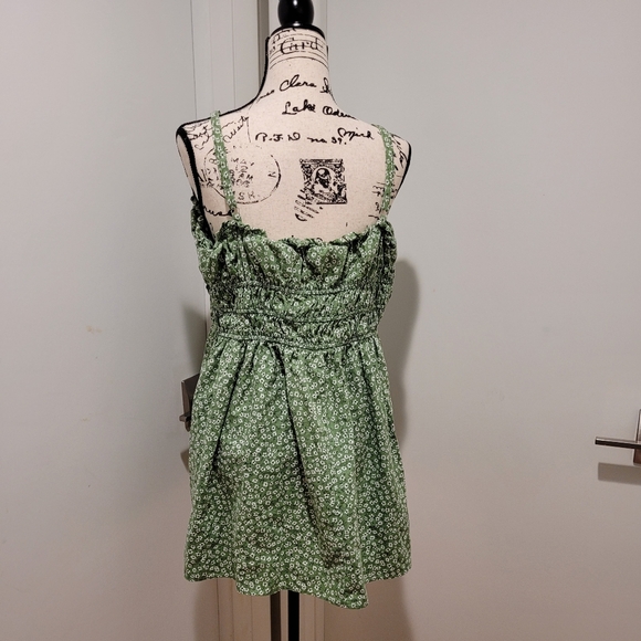 Wild Fable Green Floral Women's Spaghetti Strap Tunic Top- Size XXL - Picture 2 of 9